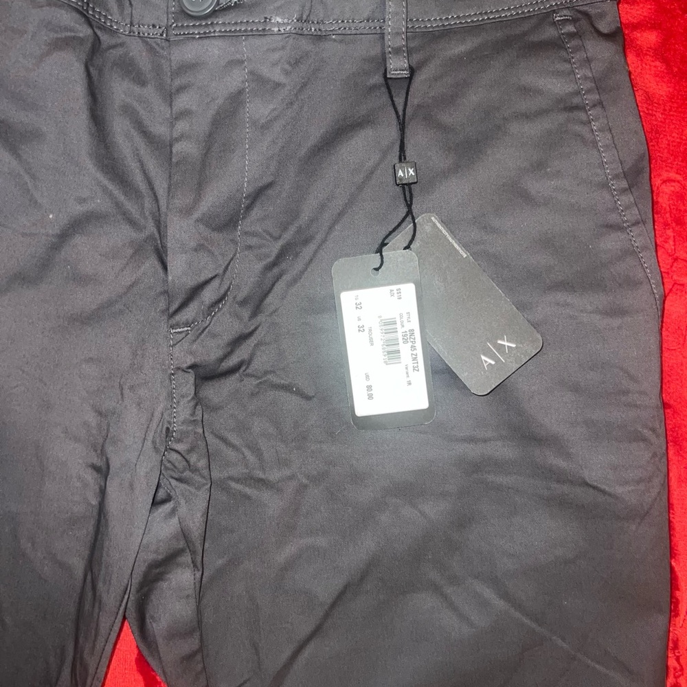 Armani Exchange Dark Gray Slim Trousers